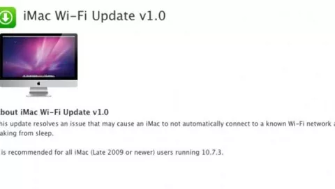 iMac Wi-Fi Update 1.0 disponibile per il download