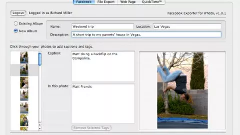 FaceBook Exporter per iPhoto: spedire online le proprie immagini