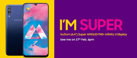 Samsung Galaxy M30, annuncio il 27 febbraio