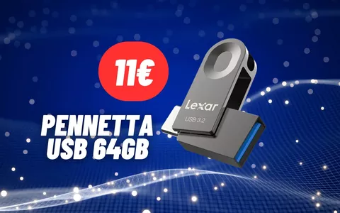 Pennetta USB Lexar da 64GB a 11€ con le offerte del Prime Day 2024
