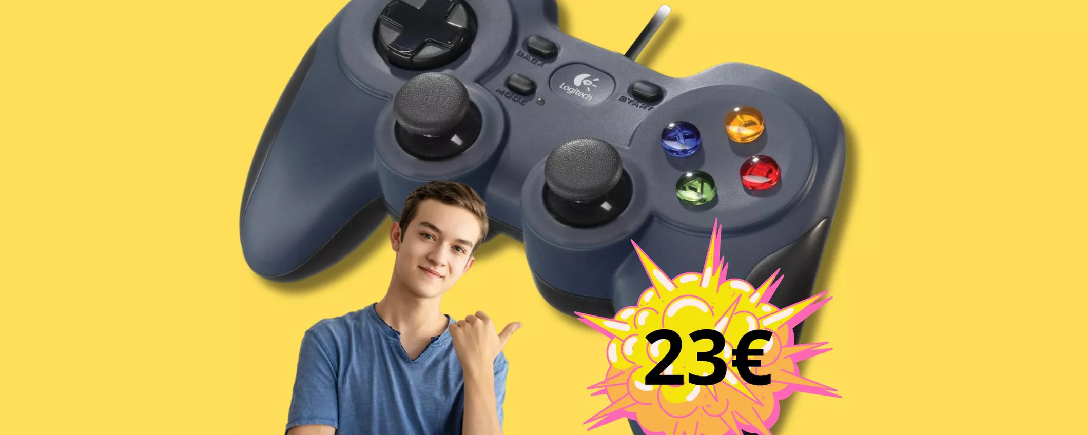 Con soli 23 euro hai un Controller per tutti i videogiochi: acquista Logitech F310 in OFFERTA!