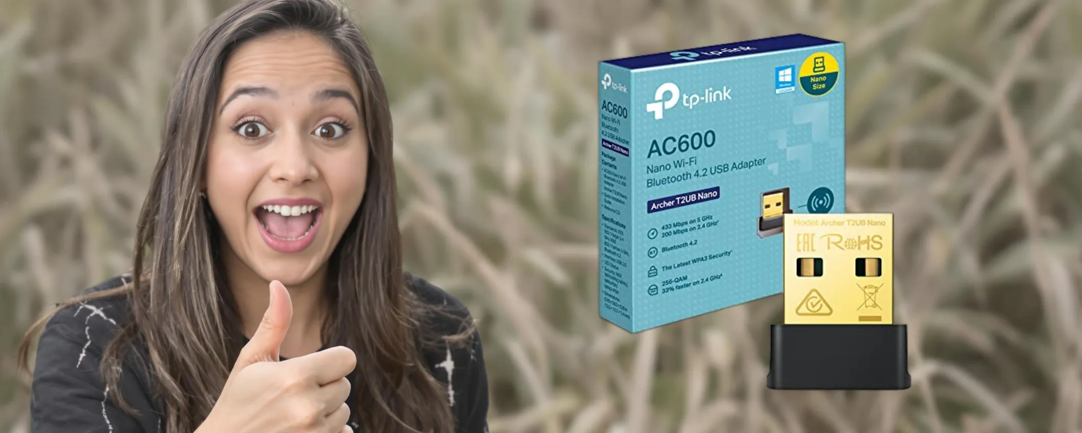 Solo 9€ per l'Adattatore nano TP-Link Archer: connettività senza compromessi