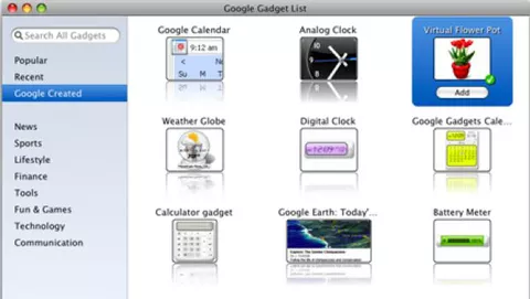 Google Gadget per Mac OS X: disponibile la versione beta