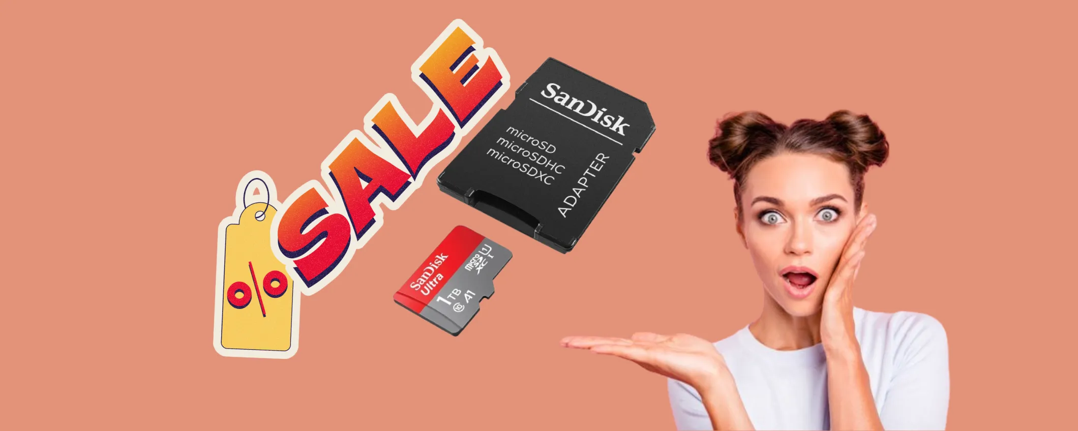 1TB di storage extra con la Scheda microSDXC SanDisk a meno di metà prezzo