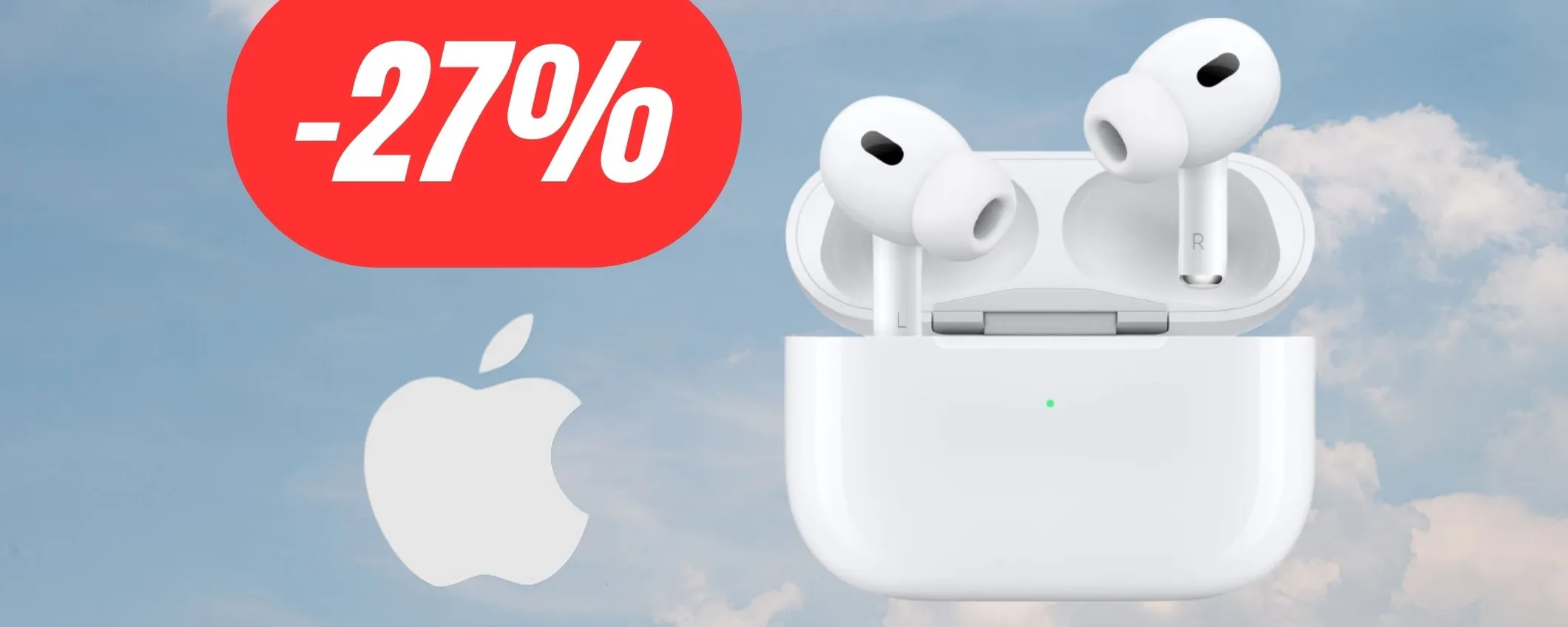 AirPods Pro: audio al top e design elegante e funzionale (-27%)