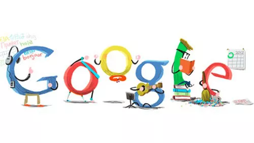 Buon anno da Google, un doodle accoglie il 2012