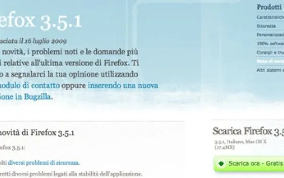 Firefox 3.5.1 risolve i recenti problemi di sicurezza