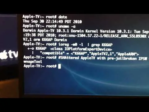 SHAttered AppleTV 2G