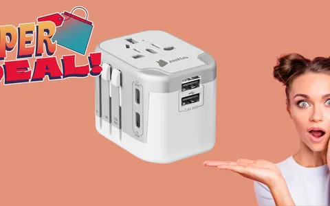 Adattatore da Viaggio Universale 5-in-1 in triplo sconto: oggi lo paghi solo 9€