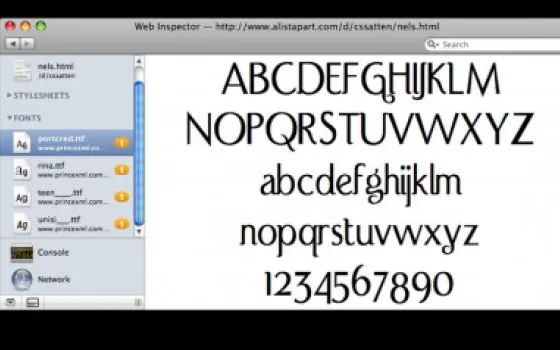 Safari 3.1 scaricherà i font?