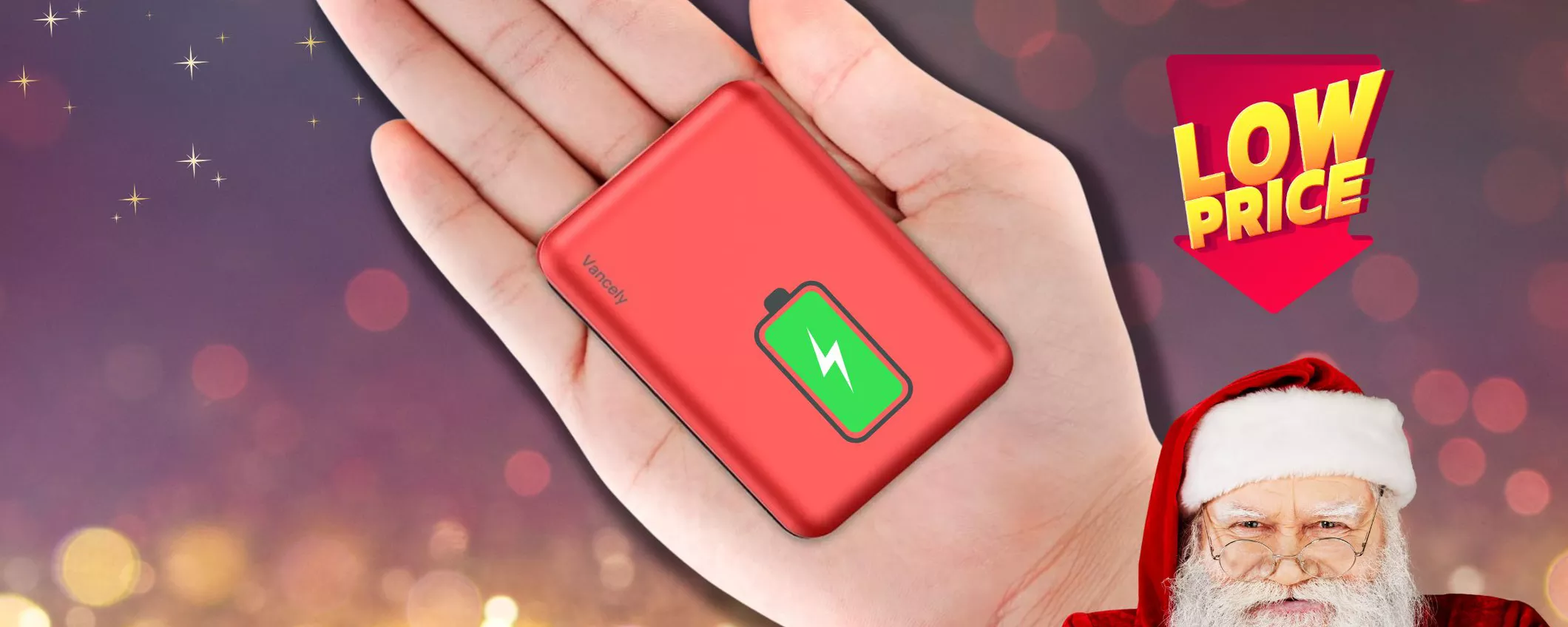 Mini Power Bank da 10000mAh: solo 13€ per i tuoi pensierini di Natale!