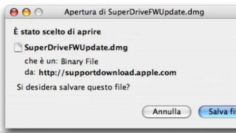 Aggiornamento 2.1 del firmware per SuperDrive