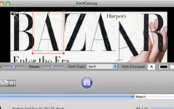 FontGenius per Mac riconosce i font a partire da un'immagine