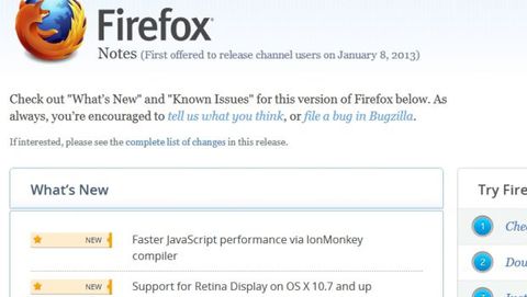 Firefox 18 pubblicato da Mozilla, arriva il supporto al display Retina