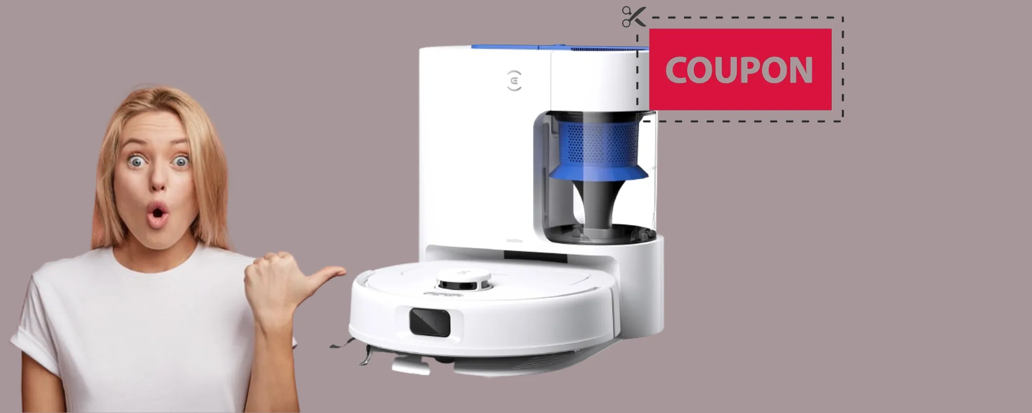 Maxi coupon sconto da 100€ sul Robot Aspirapolvere ECOVACS