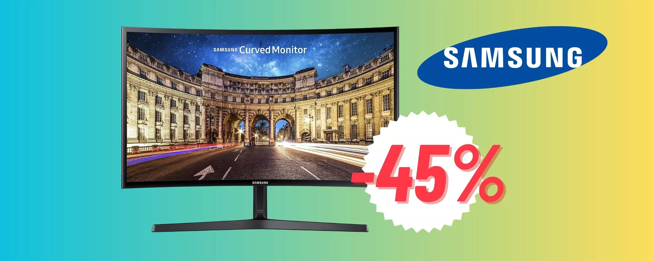 Samsung Monitor Curvo Full HD in MEGA SCONTO (-45%)