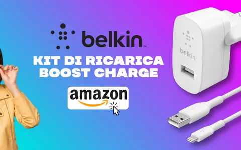 Belkin, il Kit di ricarica per iPhone è in OFFERTA su Amazon: poche unità disponibili