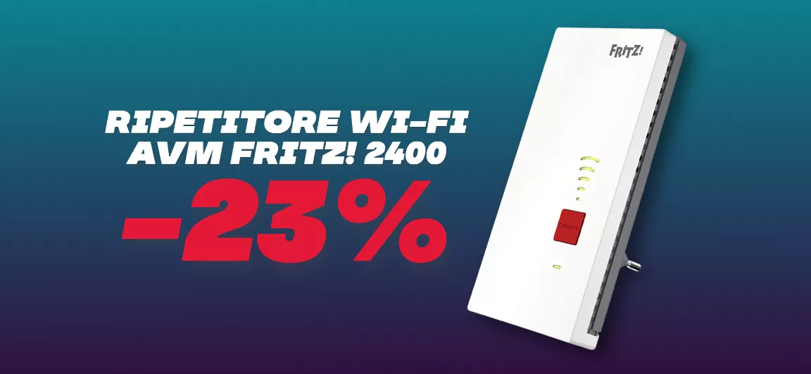 Ripetitore Wi-Fi FRITZ! 2400 in OFFERTA su Amazon: risparmia e migliora la tua connessione