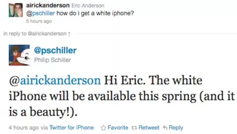 Schiller: iPhone bianco questa primavera