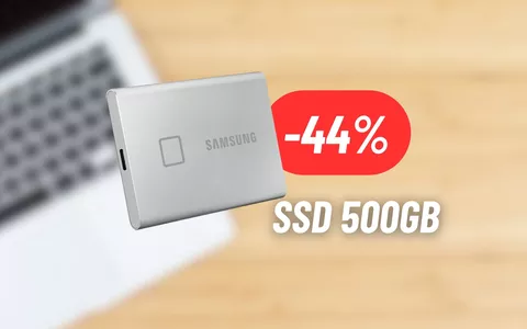 500GB di storage esterni al 44% di sconto: SSD Samsung ad un PREZZACCIO