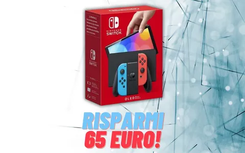 Nintendo Switch OLED a 65 EURO IN MENO: va a ruba