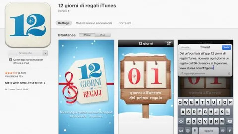 12 giorni di regali iTunes: anche quest'anno si ripete l'offerta Apple