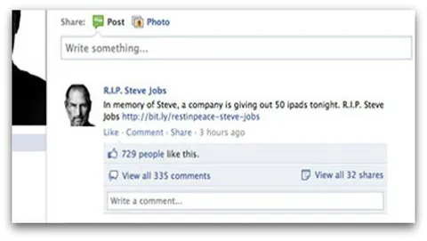 Steve Jobs è morto e c'è chi se ne approfitta