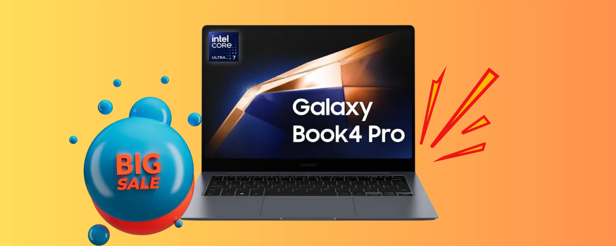 Sconto bomba di 800€ sul Samsung Galaxy Book4 Pro (-42% su Amazon)