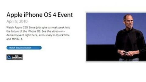 Apple iPhone OS 4: lo streaming dell'evento