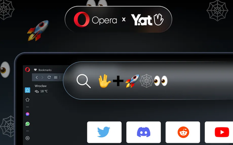 Opera x Yat: il browser supporta ora gli indirizzi web composti da emoji