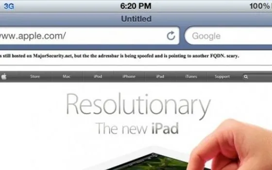 iOS 5.1: scovato un pericoloso bug in Safari