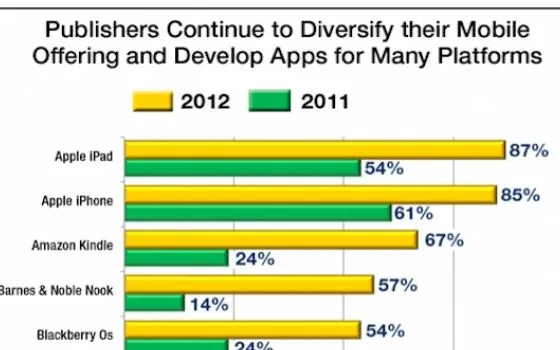 L'87% degli editori USA ha lanciato almeno un'app per iPad