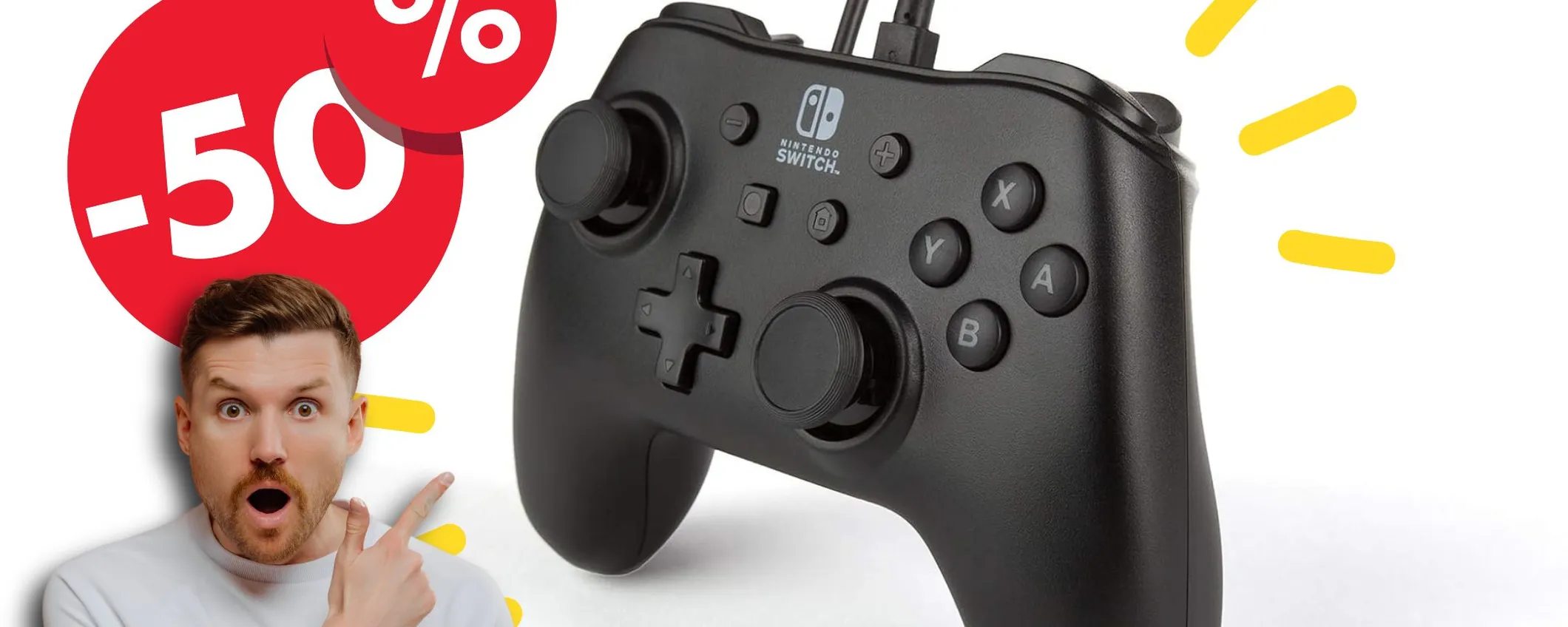Controller per Nintendo Switch A SOLI 13€: metà prezzo per i più veloci