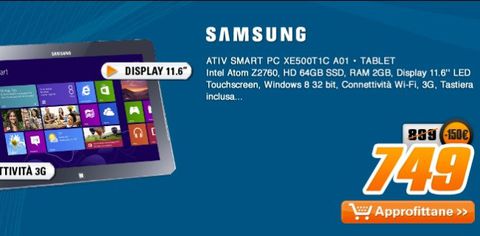 Saturn Online: Samsung Ativ Smart PC a 749 euro