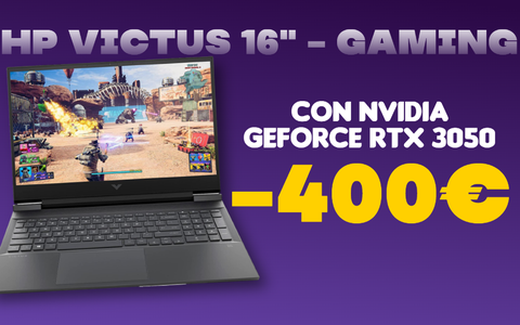 HP Victus con GeForce RTX 3050: BOMBA Amazon per i Gamer (-400€)