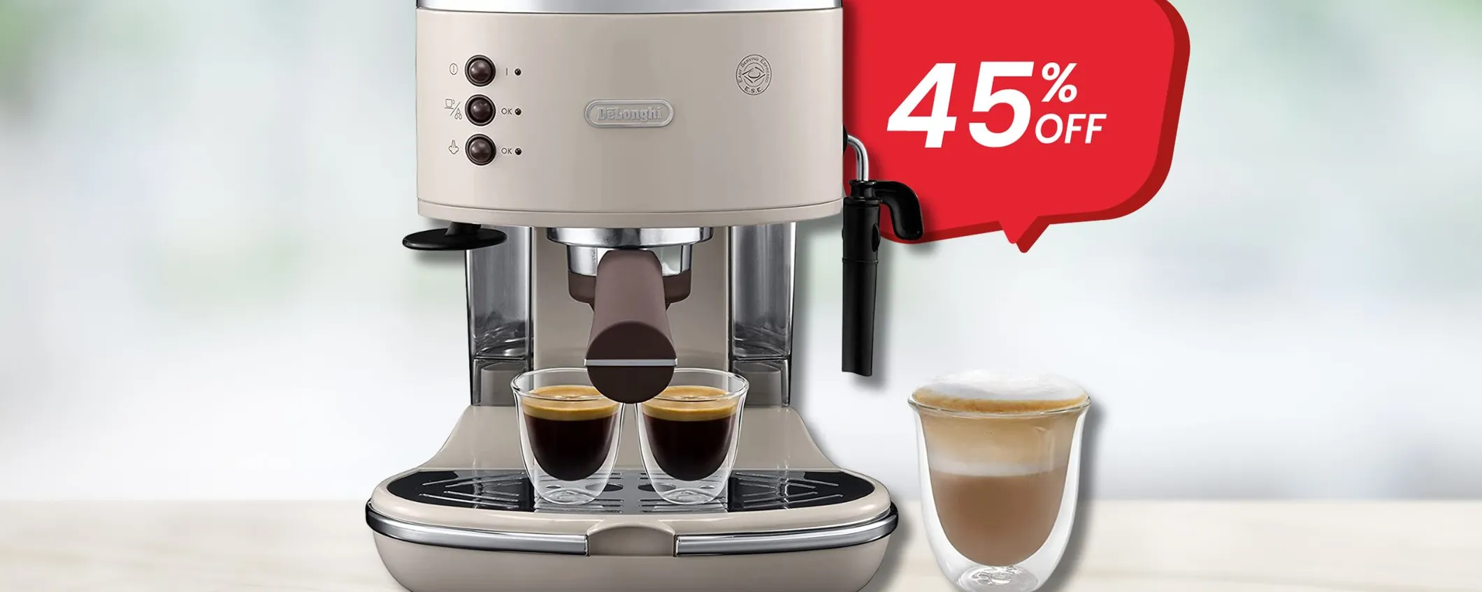 Caffè e cappuccini espressi: De'Longhi IN OFFERTA su Amazon!