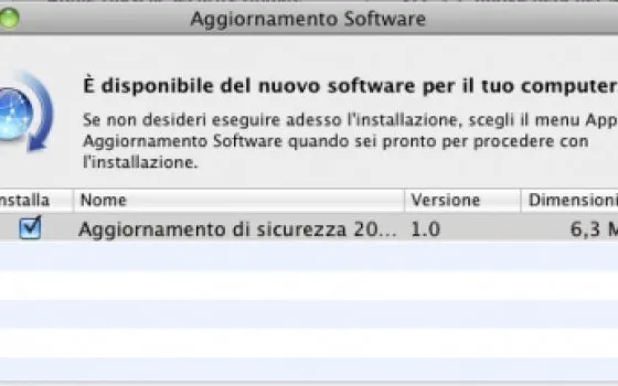 Security Update 2010-003 per Leopard e Snow Leopard