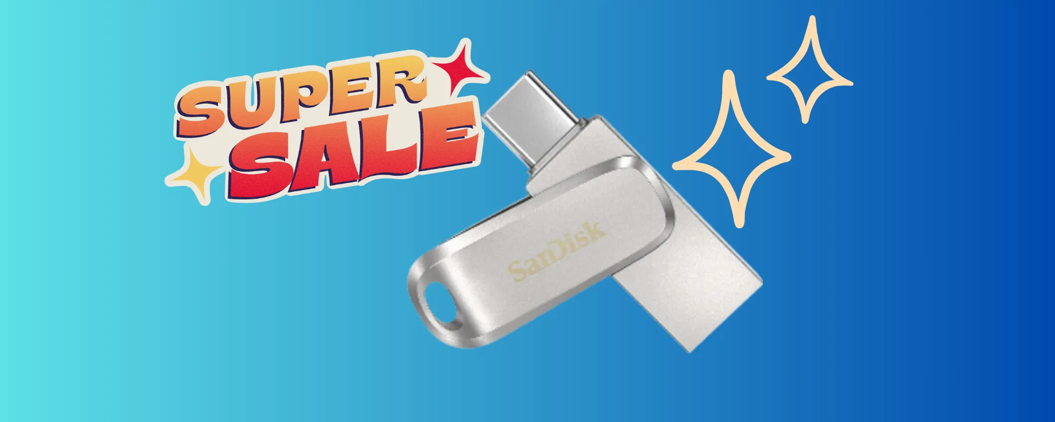 Storage extra da 64 GB con l'Unità Flash 2-in-2 SanDisk a soli 15€ (-49%)