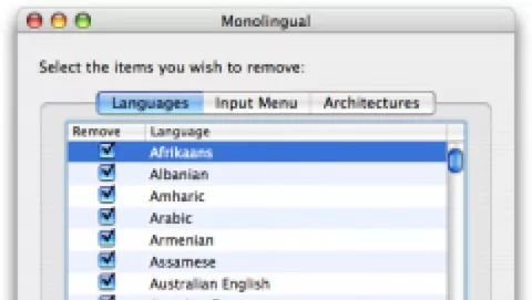 Monolingual: eliminare le localizzazioni che non servono
