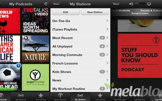 Podcast per iOS, Stazioni Personali e sincronizzazione iCloud