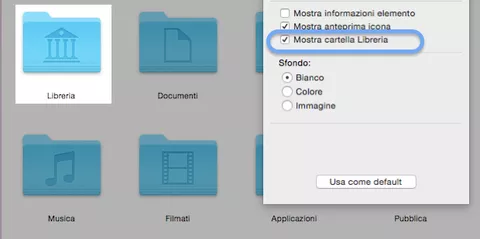 4 modi per accedere alla cartella Libreria su OS X Yosemite