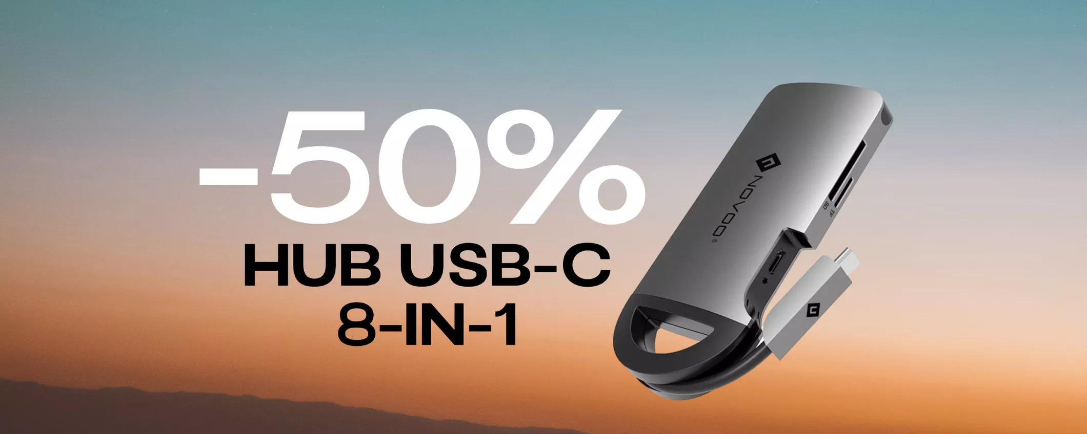 Hub USB-C 8in1 al 50% su Amazon: tante porte e design pazzesco