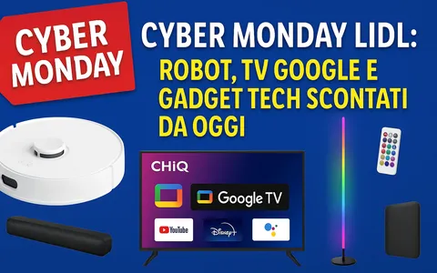 Cyber Monday Lidl: robot, TV Google e gadget tech scontati da oggi