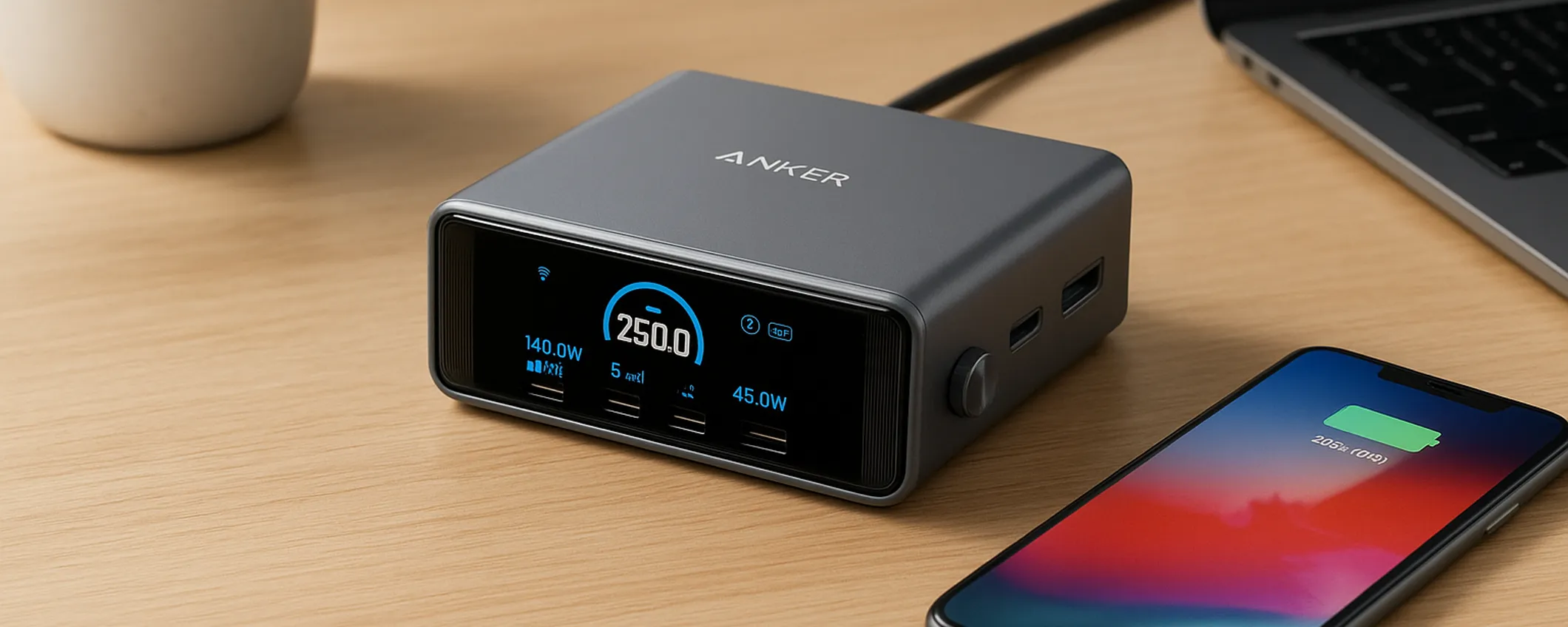Anker Prime 250W in offerta: potenza e ordine per la tua scrivania tech