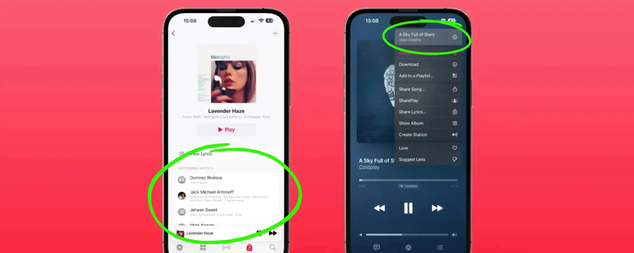 Apple Music con iOS 17 ha una nuova funzione, i crediti