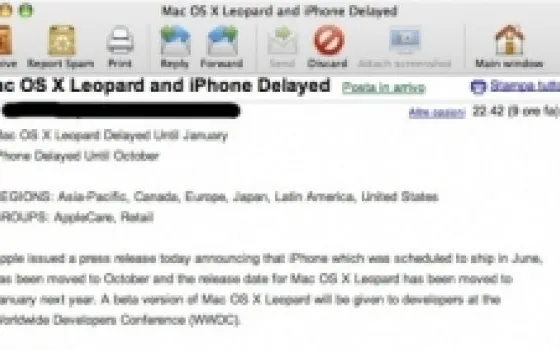Apple indaga sul rumor pubblicato da Engadget