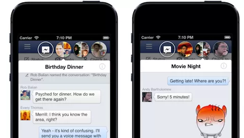 Facebook 6.0 porta Sticker e Chat Head su iOS