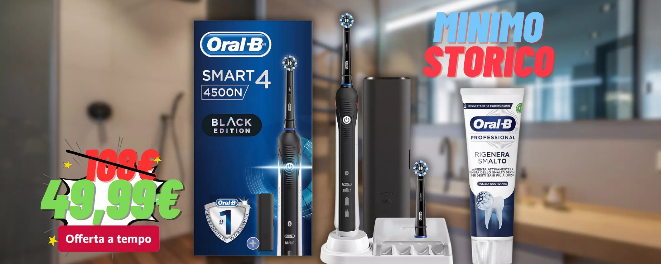 OCCASIONE: Kit Oral-B Smart 4, vale più di 100€ ma lo paghi MENO DI 50€