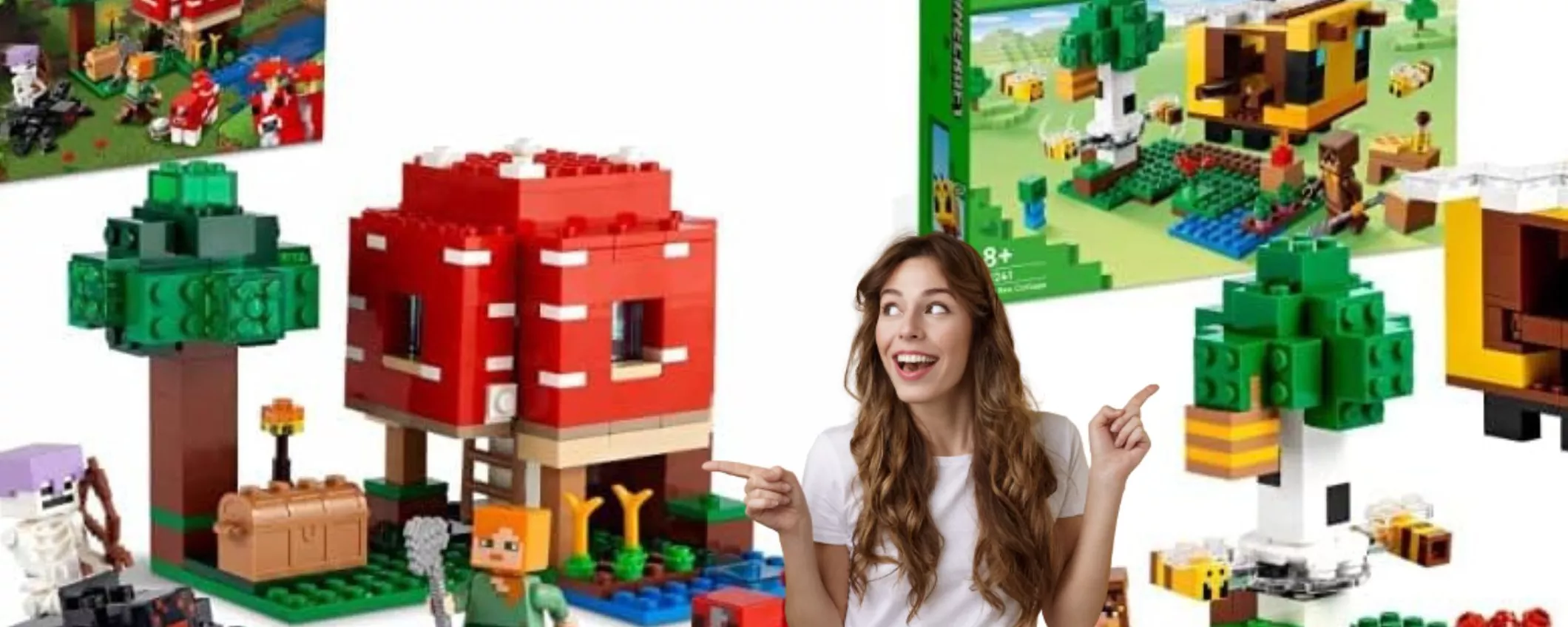 Due confezioni LEGO Minecraft La Casa dei Funghi + Il Cottage dell’Ape a soli 31 euro grazie al Black Friday!