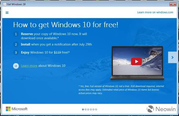 Windows 10, costi upgrade